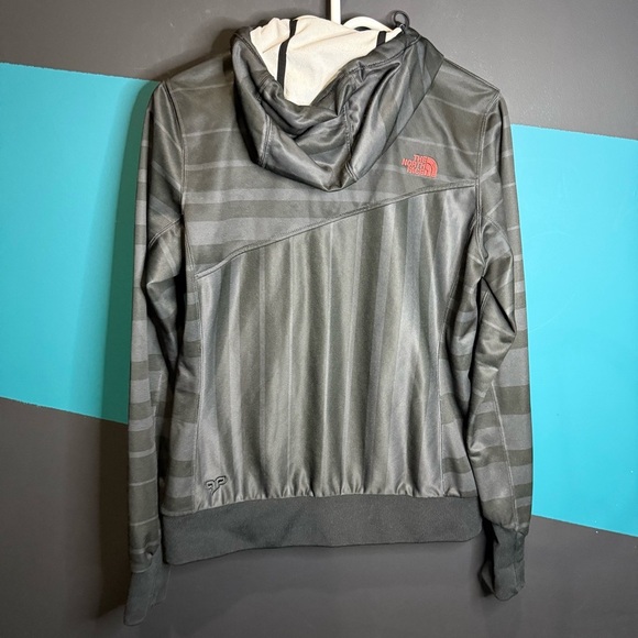 The North Face Gray and Red Hooded Jacket Asymmetrical - Picture 5 of 7